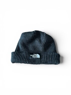 The North Face MENS LINED Heathered black Ribbed Beanie